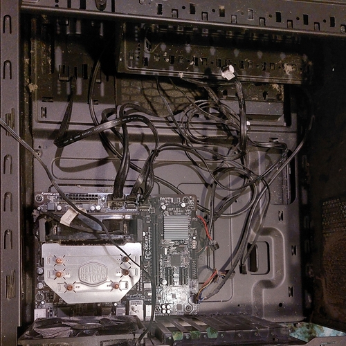 I took everything, save the motherboard, out for cleaning