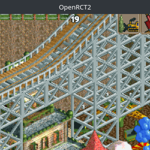 19 FPS in OpenRCT2 on the Crabapple; not nearly as bad as it gets.