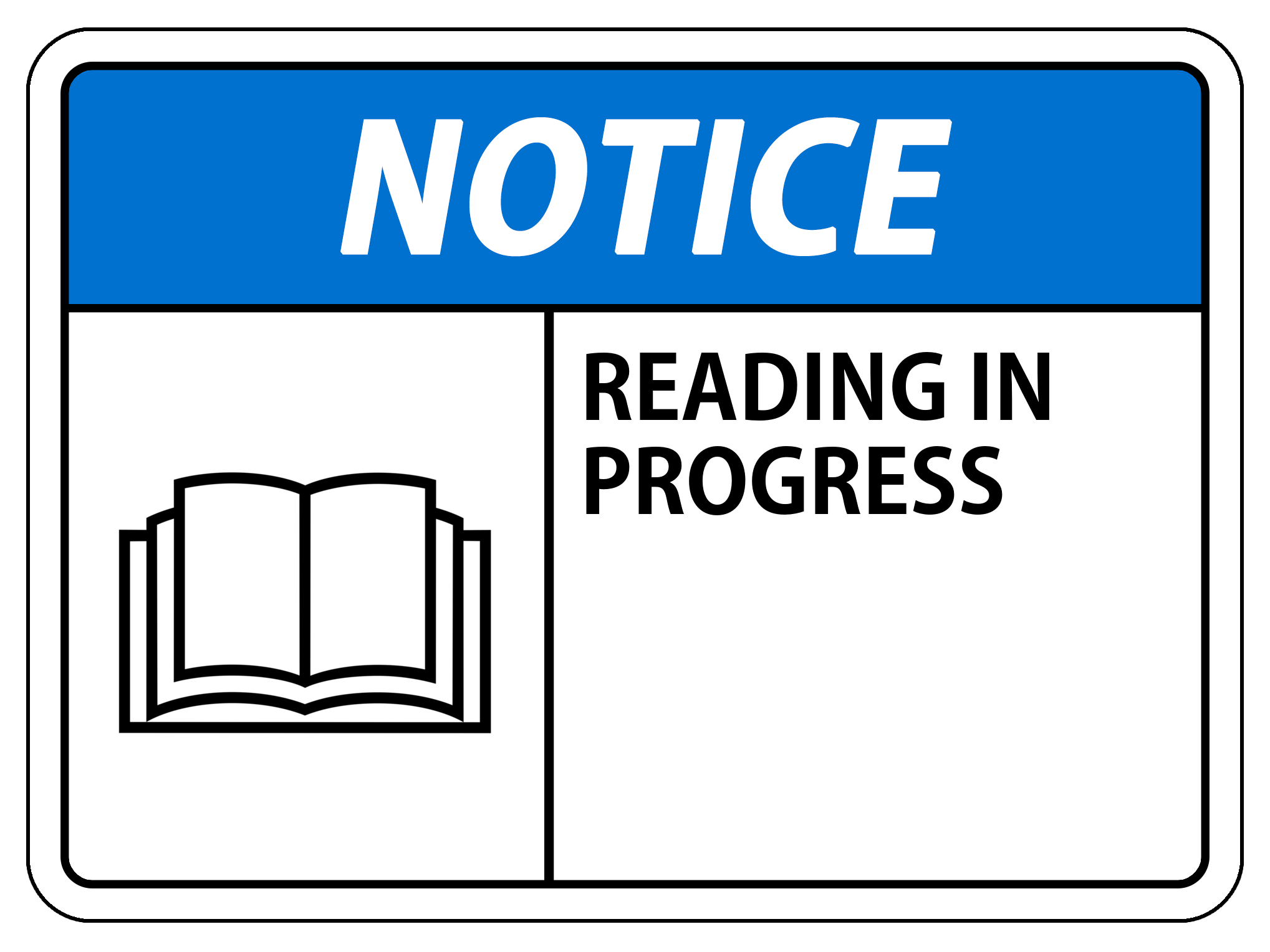 Notice: Reading in Progress